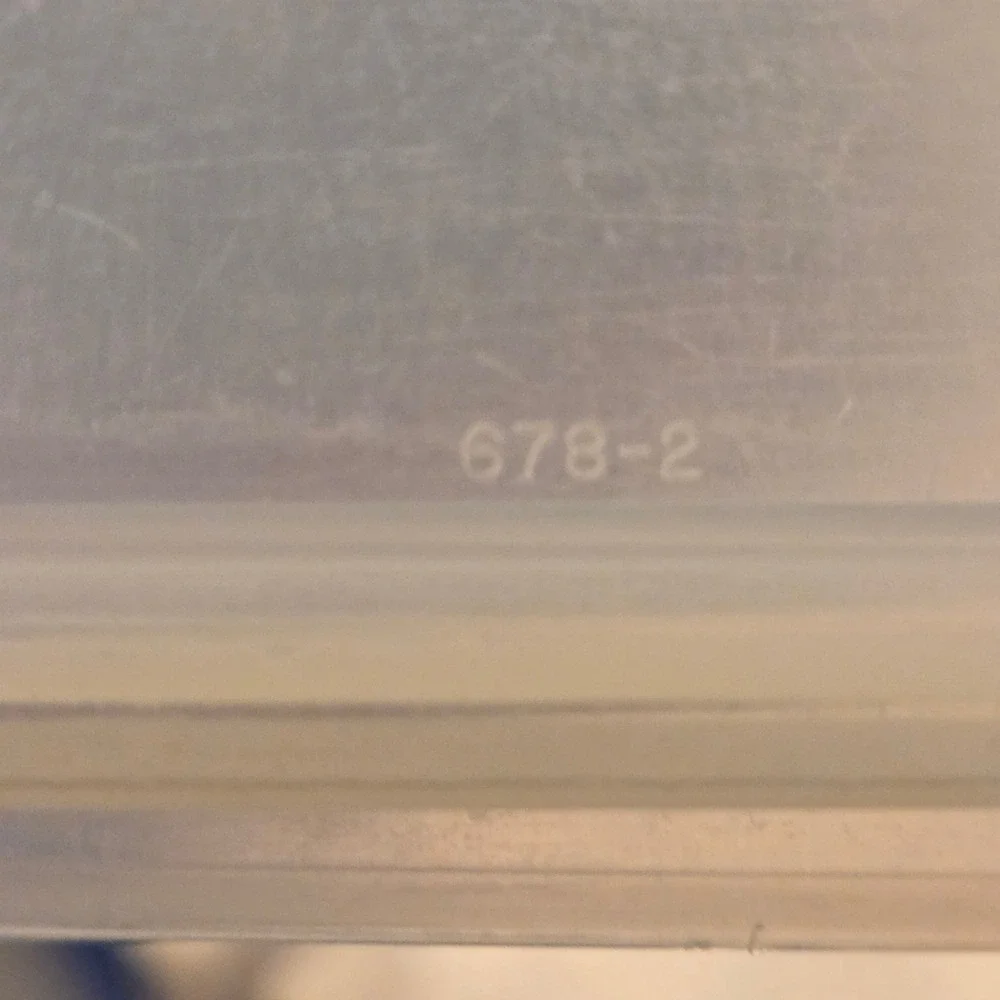 Vintage Tupperware Frosted Clear Rectangular 11x6.5x3.5 Storage 677-2 678-2